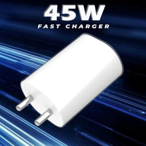 Uniteq 45W Fast Type-C Charger Adapter for Mobile & Laptop PD GaN Compact (White)