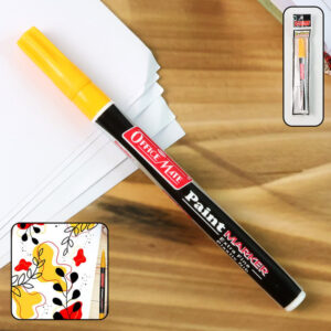 Yellow Paint Marker Pen – Extra Fine Tip Permanent Marker for Multi-Surface Use