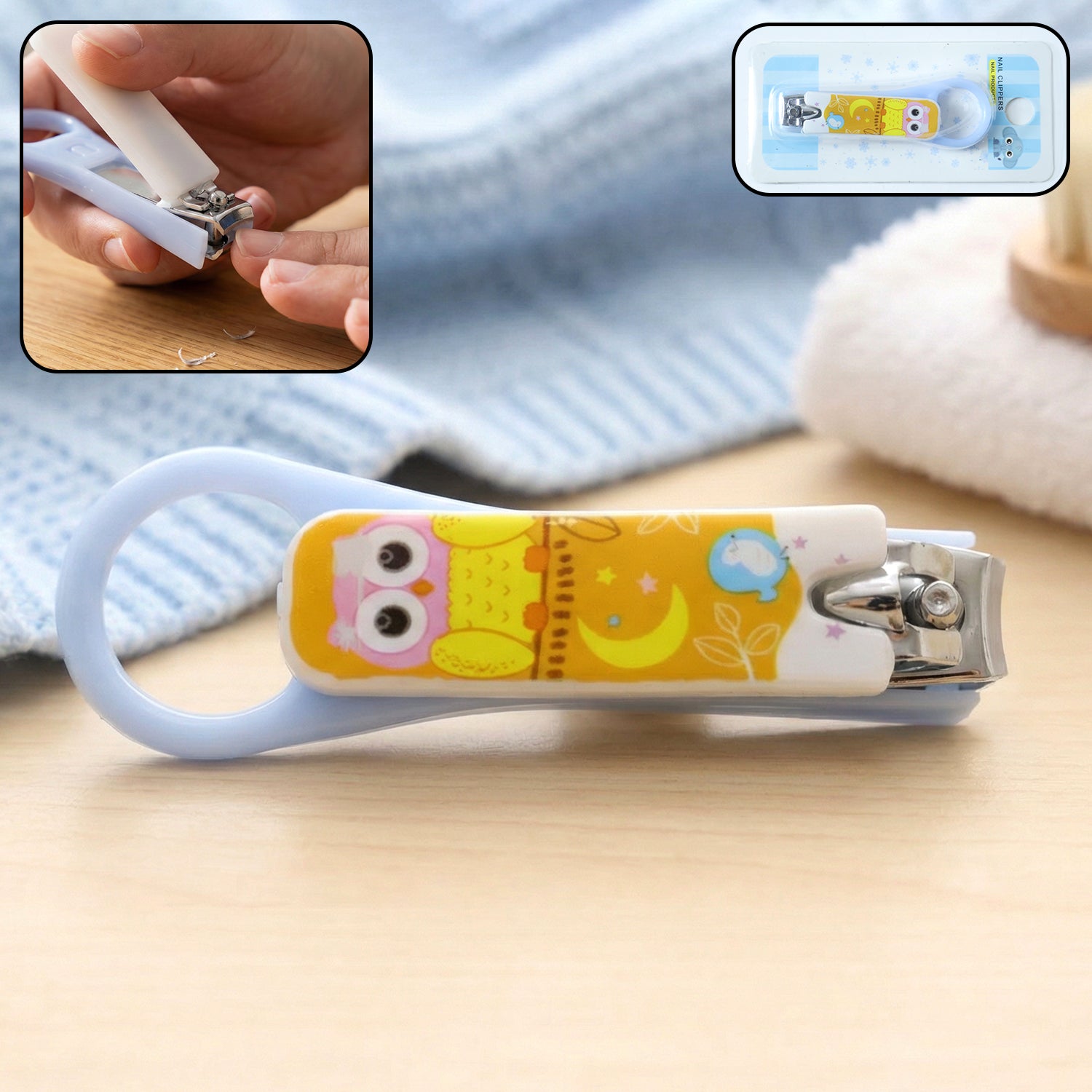 Cute Cartoon Owl Design Baby Nail Clipper (1 Pc)