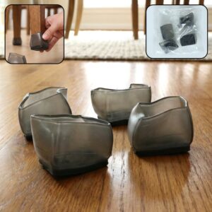 Silicone Furniture Leg Pads & Chair Foot Covers (4 Pc Set)