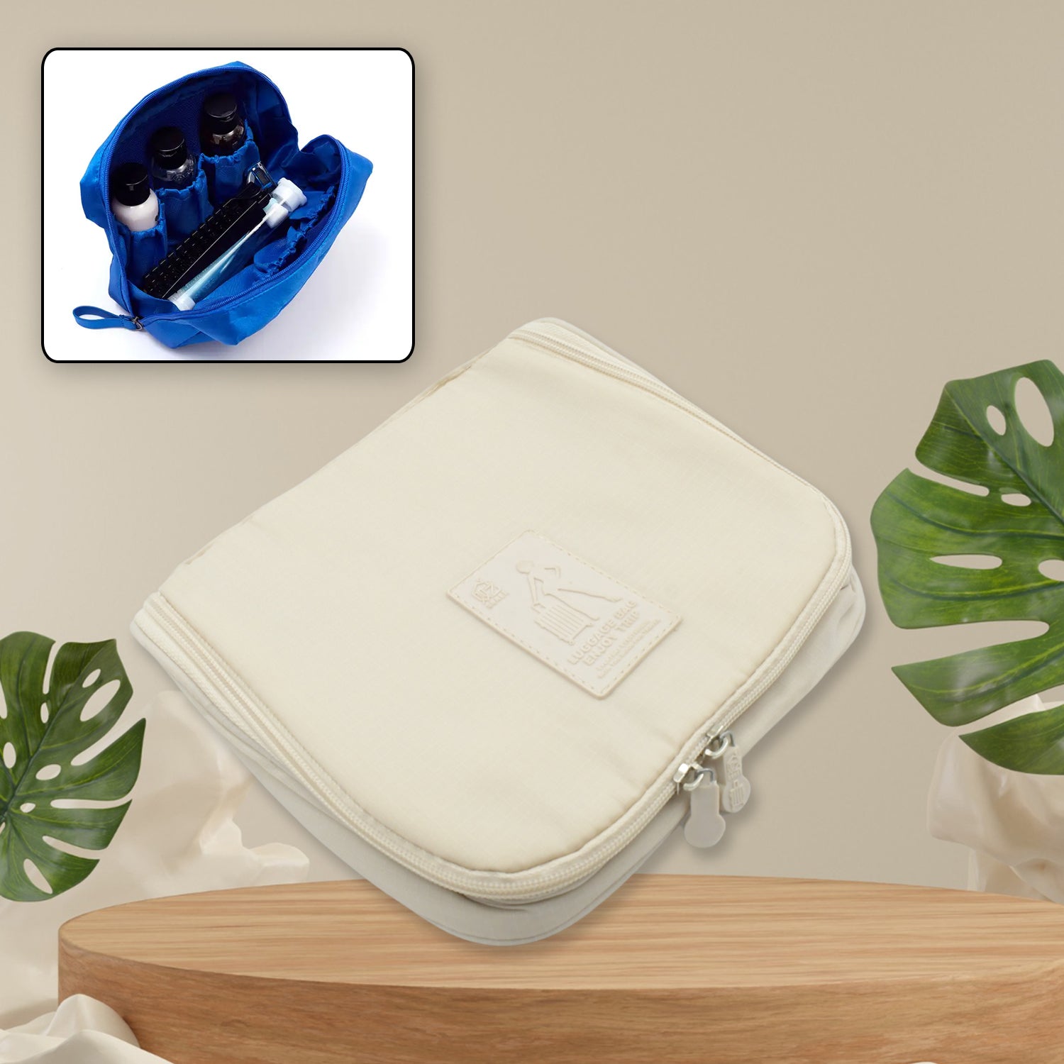 Travel Wash Bag Multi-Functional Waterproof Cosmetic Storage Bag (1Pc)