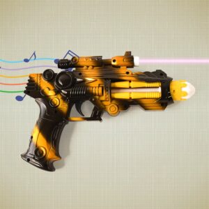 TTG LED Laser Gun Toy – Battery Operated Space Blaster Flashing Lights & (1 Set)