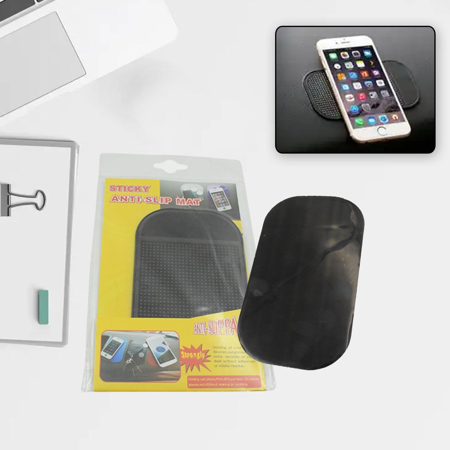 Car Non-Slip Mat Car Holder, Non-Slip Mat Anti-Slip Car Gel Pad for Dashboard