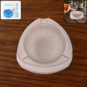 Oblivion Transparent White Ashtray with Cigarette Holder Grooves (1 Pc)
