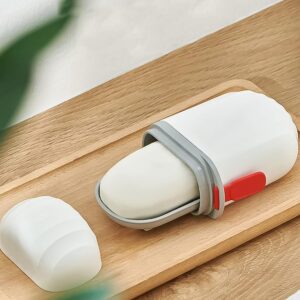 Customize Stylish Soap Holder for Travel & Bathroom Use (1 Pc, Non-Leak Seal)