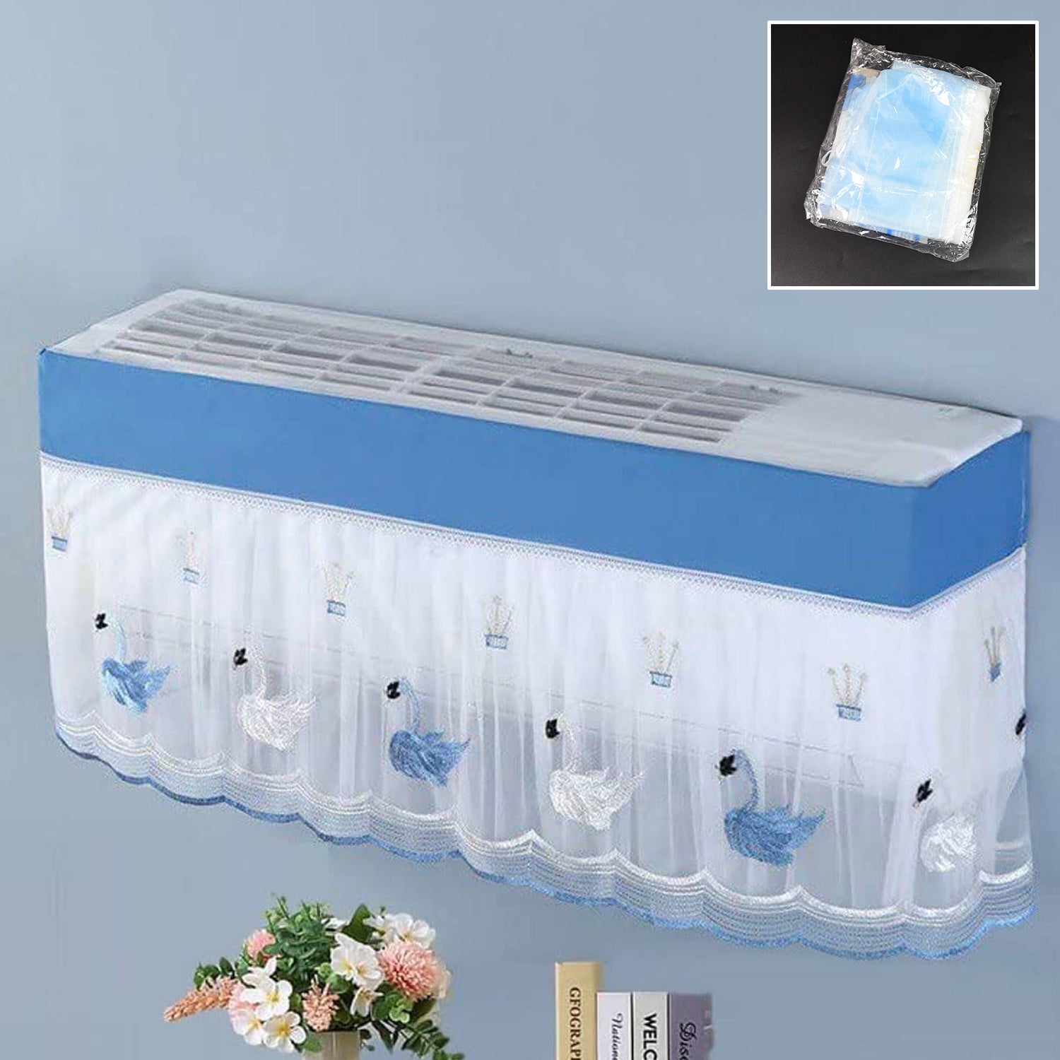 AC Air Conditioner Dust Cover – Folding Protective Cover (Approx 1 Ton)