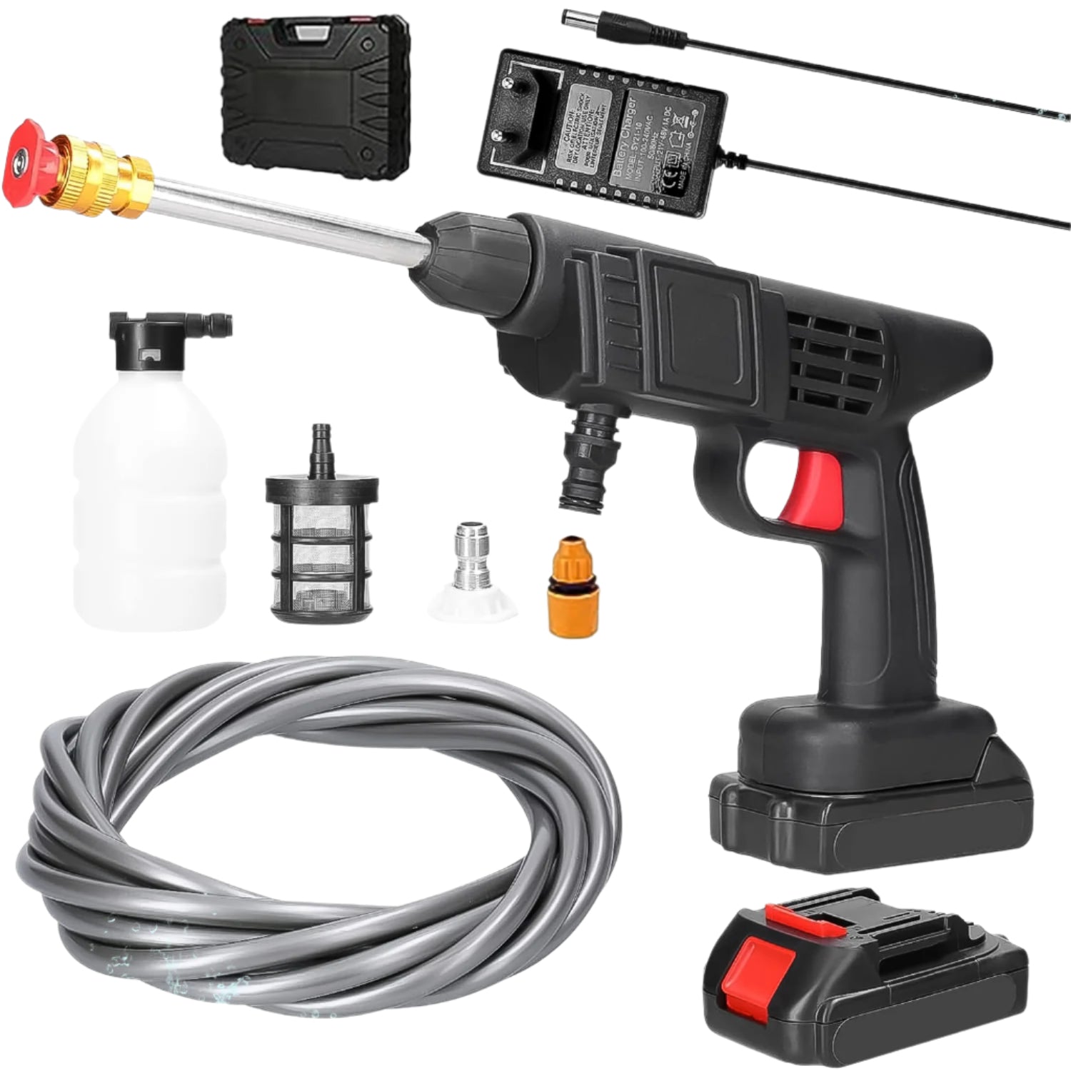 48V Car Washer Gun Wireless High Pressure Washer Water Spray Gun, Car washing Kit