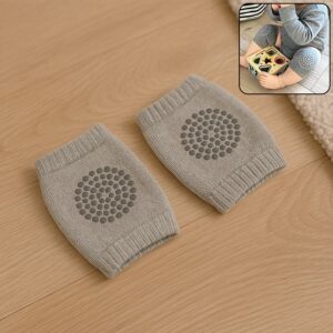 Grey Toddler Wool Knit Leg Warmer (Knee Guard)