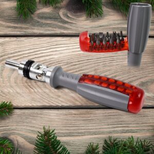 Multi Bits Ratchet Screwdriver Set, Adjustable Angle Two-Way Ratcheting (1 Set)