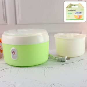 Green Electric Yogurt Maker for Household and Kitchen Use