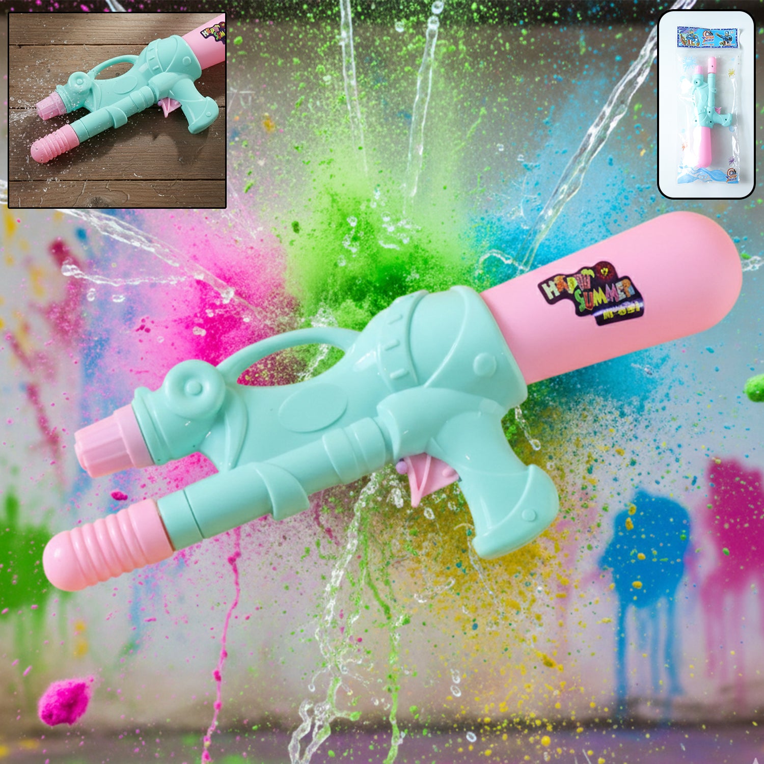 Plastic Holi Water Gun Toy for Kids – Manual Handheld Pichkari (1 Pc)