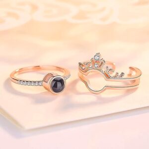 King Crown I Love You Word In 100 Languages Gift Ring