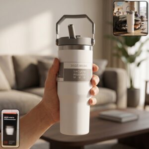 Premium Vacuum Insulated Stainless Steel Tumbler Mug (1 Pc, 890 ML)