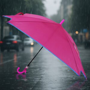 Classic Hook Handle Umbrella – Windproof & Waterproof Rain Protection (1 Pc)