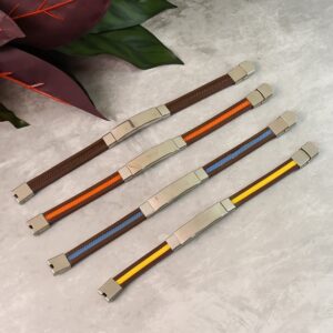 Customized Multicolor Plastic & Stainless Steel Bracelet (Mix Color / 1 Pc)