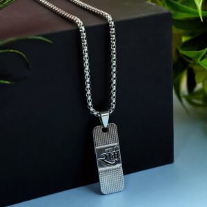 Silver Plated Ram Pendant With Chain For Men And Women 1 Pc