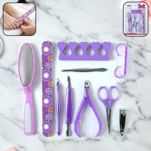 Personal Grooming Manicure & Pedicure Nail Care Tool Set (10 Pc Set)