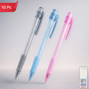 Camlin KLICK 0.5 mm Mechanical Pencil (Pack of 10 – Pink, Blue & Grey)