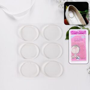 Silicone Shoe Insoles Pads, Mat Silicone Heel Pads (6 Pcs Set)