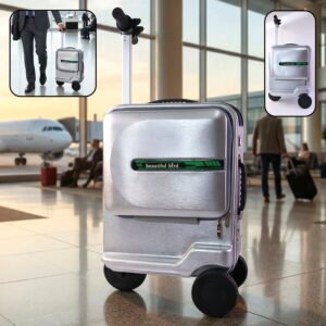 Electric Ride-On Scooter Travel Bag with Foldable Trolley (1 Pc)