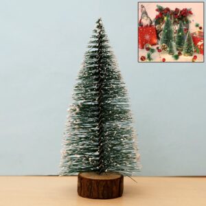 Mini Artificial Christmas Tree with Snow Effect (1 Pc)