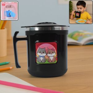 Customize 1 Pc Apex Cat Mug – 250 ml Stainless Steel Insulated Inner Cute Cat Print