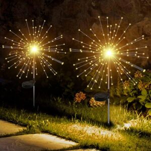 Decorative Solar Firework LED Garden Lights (2 Pc)