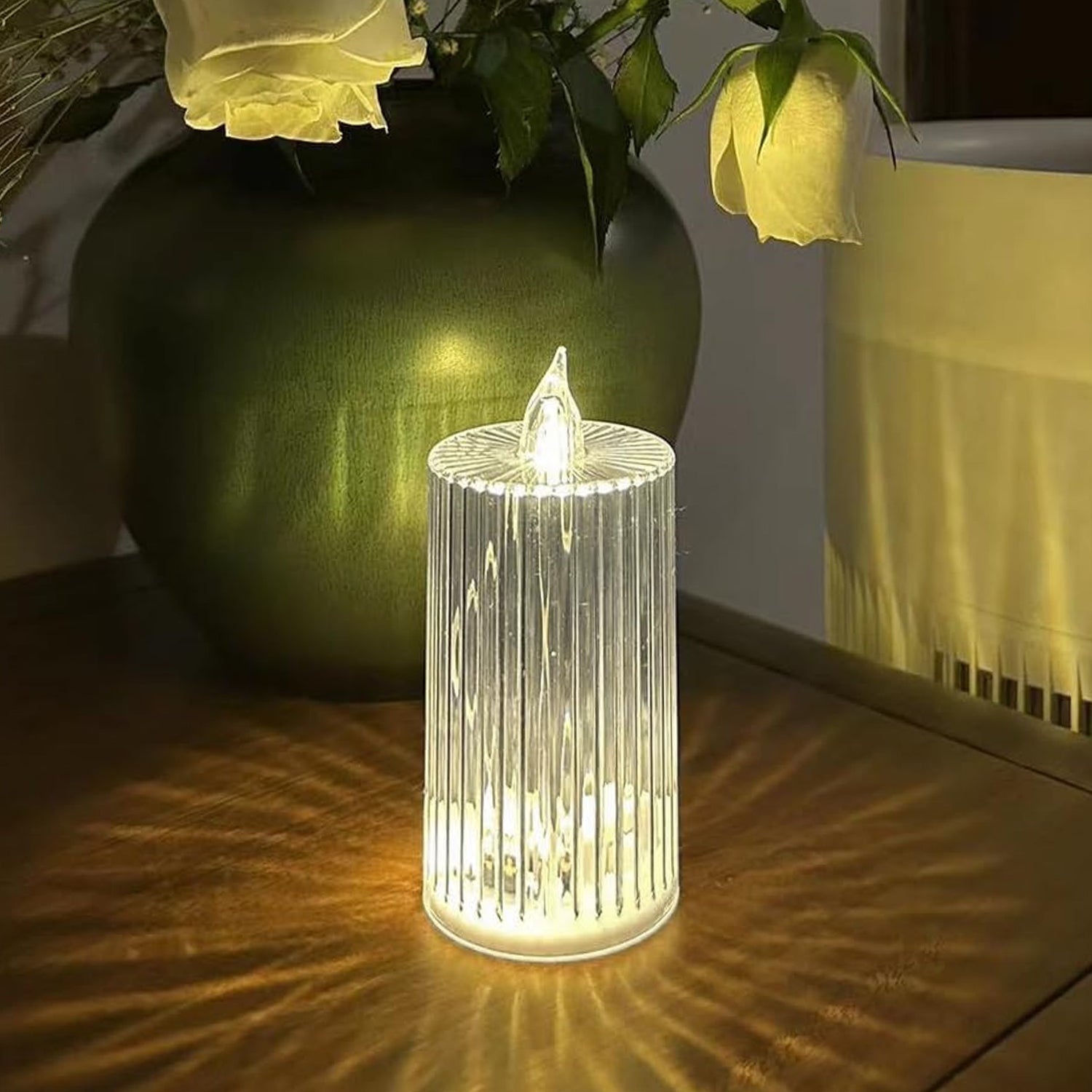 Flameless and Smokeless Decorative Candles LED Tea Light, Diwali (1 Pc)