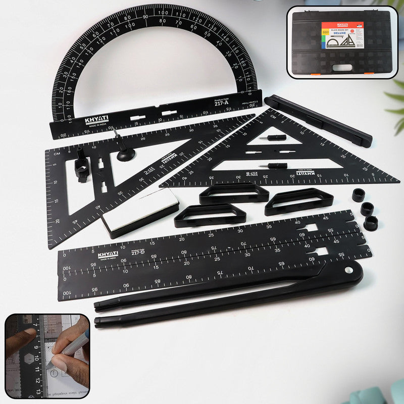 Khyati Deluxe Drawing Instrument Set | Professional Geometry & Drafting Kit Carry