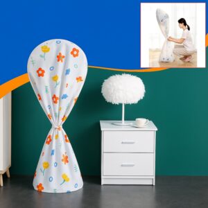 Flower-Printed Fan Cover - 1 Pc, 130x26 Cm
