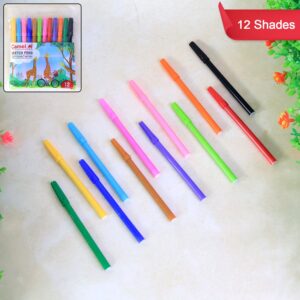 Camel Sketch Pens – 12 Colorful Shades Drawing, Sketching, and Artistic Creativity