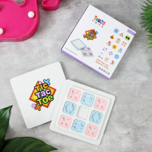 Educational Tic Tac Toe Board Game Kids – Fun Learning Strategy Toy with X & O Pieces