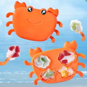 Creative Crab Shape Ice Mold Tray Silicone Ice Cube Maker Fun Cartoon Ice Tray (1 Pc)