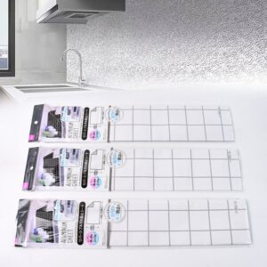 Aluminium Kitchen Wall Sheet Aluminium Without Adhesive (3 Pc / 50x90 Cm)