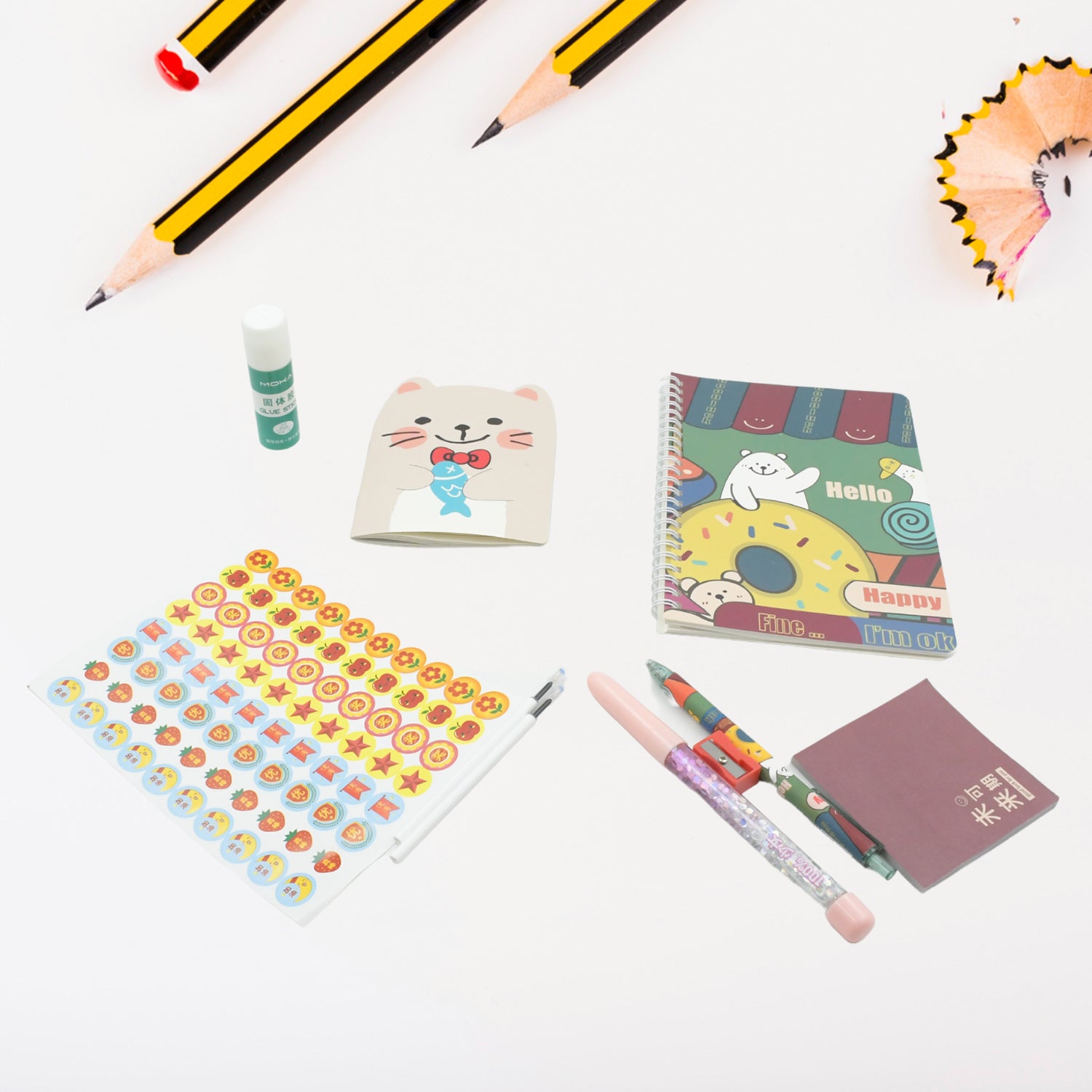 Cartoon Stationery Box Cartoon Design School Box Book Student Gift School box (1 box)