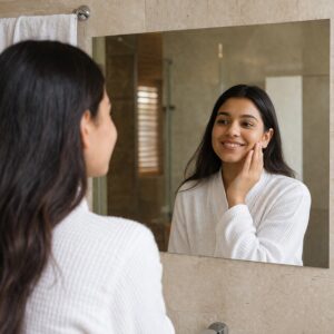 Self Adhesive Wall Mirror Sheet (1 Pc, 100x50 Cm)