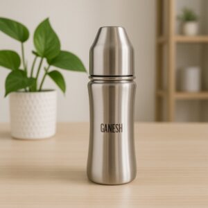 Ganesh Stainless Steel Baby Feeding Bottle for New Born Infants Toddler 250 ML