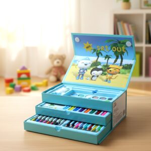 Drawing Kit Box for Kids with Colors & Tools (1 Pc)