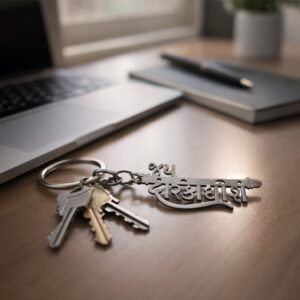 Premium Metal Jay Dwarkadhish Keychain 1 Pc
