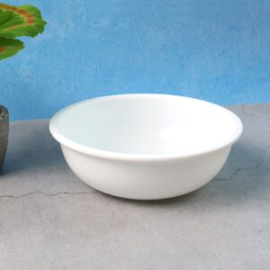 Plastic 6 Inch White Round Deep Serving Bowl (1 Pc)