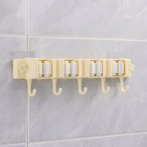 Self-Adhesive Wall-Mount Broom & Mop Holder Rack