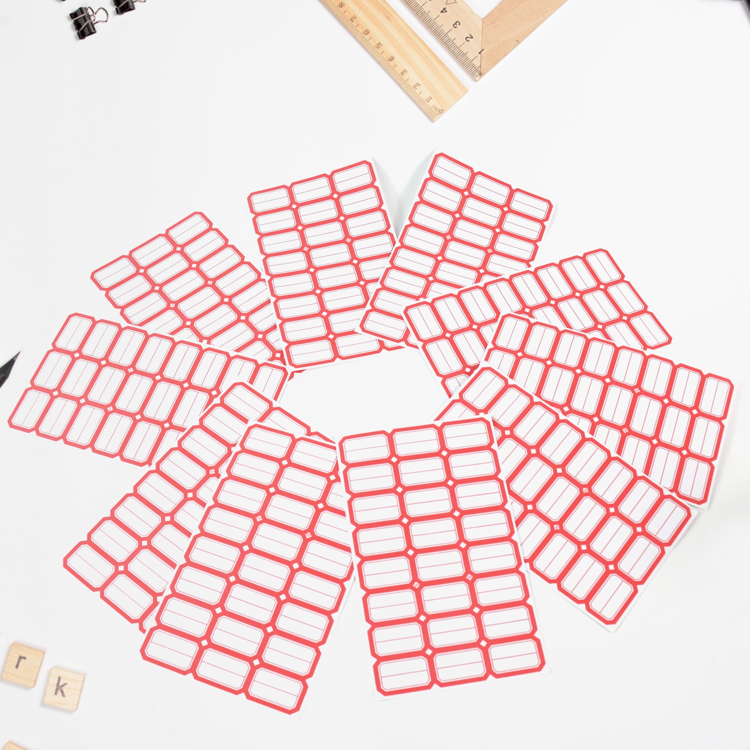 Multipurpose Blank Label Sticker Sheets (10 Sheet Set)