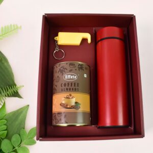 Personalized Temperature Water Bottle 2in1 Keychain Coffee Chocolate 3 Pc Set