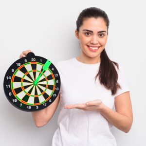 Small Magnetic Dartboard Set with Magnet Darts for Kids Adults Office Man