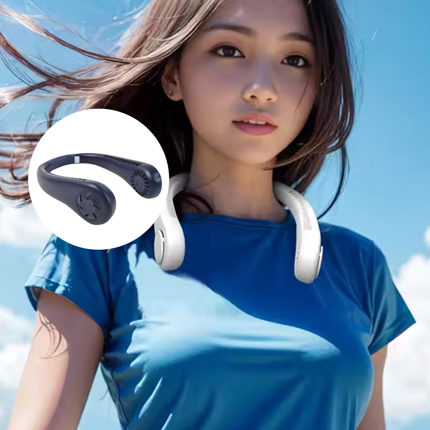 Neck Fans Portable Rechargeable Prime, Bladeless Personal Fans for Your Neck Face