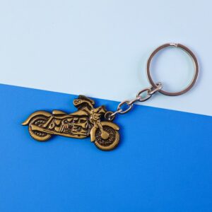 Vintage Motorcycle Design Keychain – Stylish Bike-Shape Accessory for Riders & Bikers