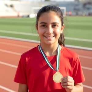 Gold Finish Winner Medal with Ribbon Strap Award Medal (1 Pc)