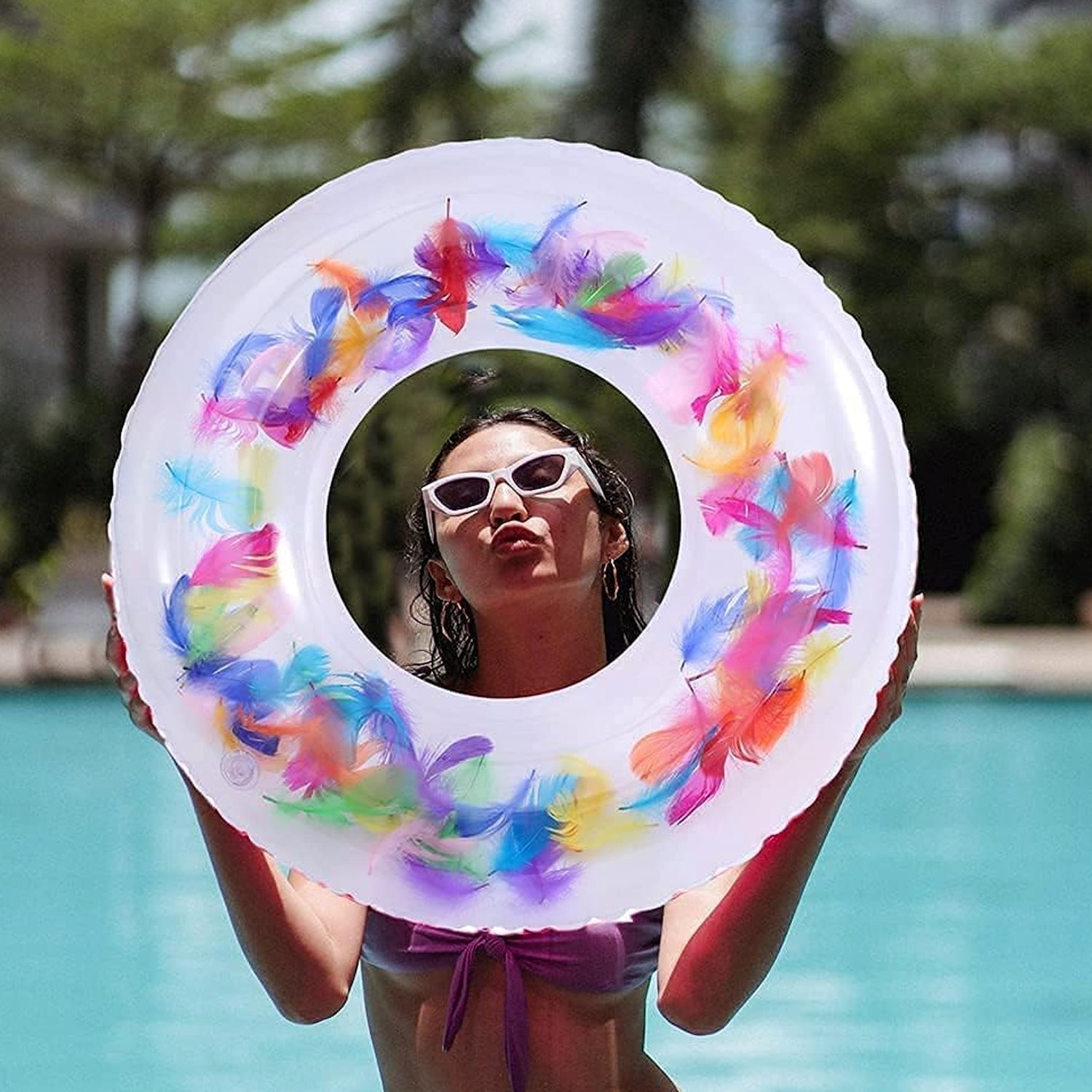 Swim Ring, For children, Conveniently Portable, Feathers, for Swimming