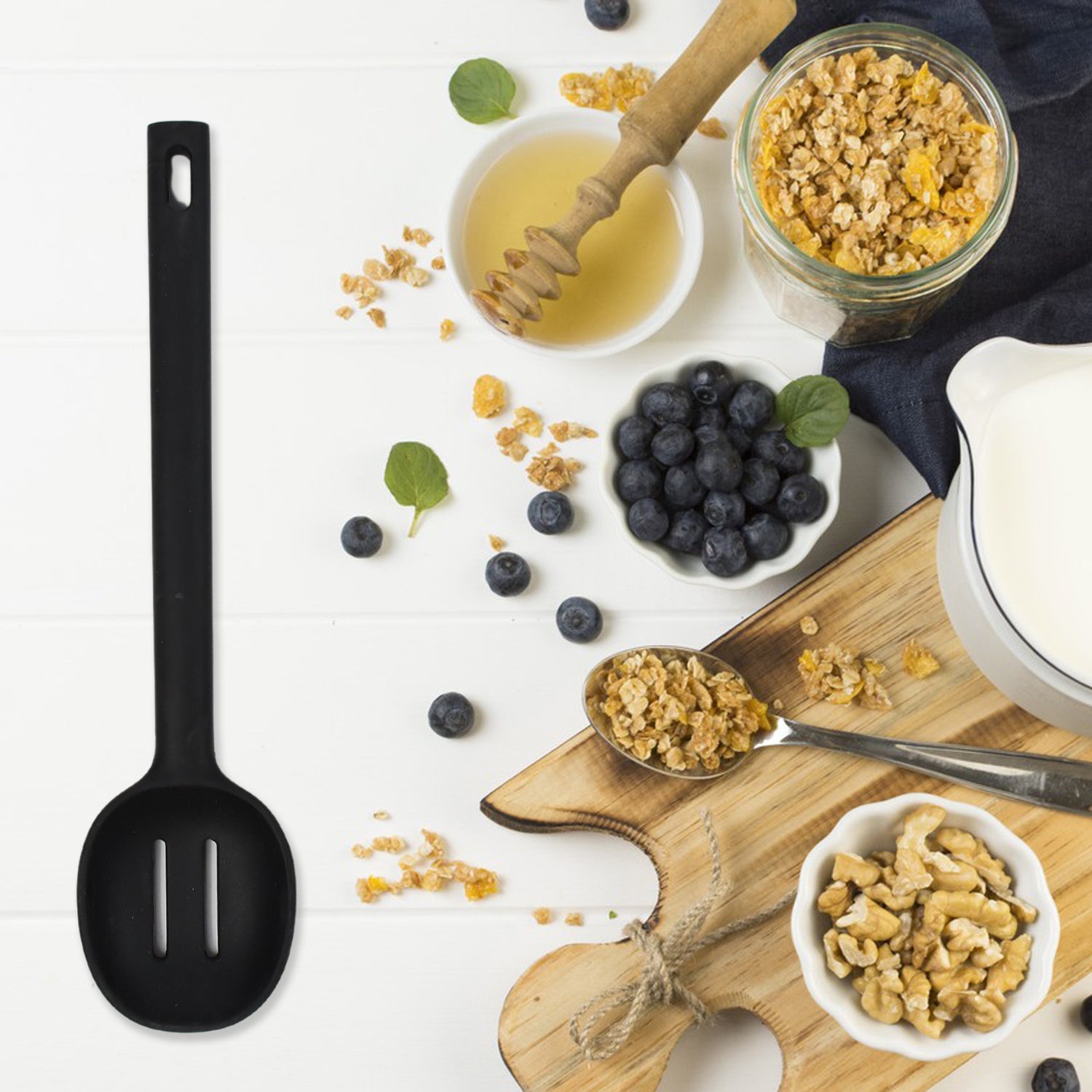 Silicone Non-Stick Heat Resistant Kitchen Spoon ( 1PC )