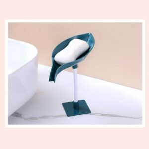 Soap Holder Leaf Shape Self Draining Dish Holder with Suction Cup